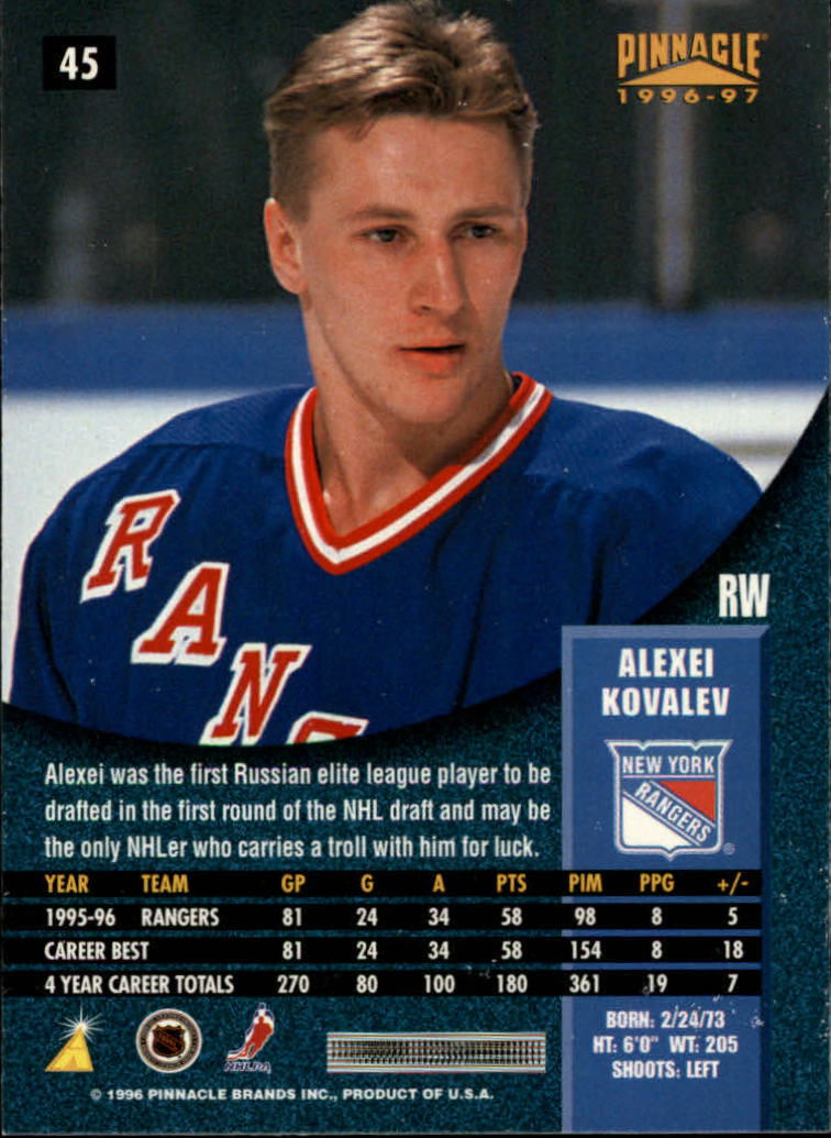 B5057- 1996-97 Pinnacle Hockey #s 1-250 +Inserts -You Pick- 15+ FREE US SHIP - Picture 73 of 453