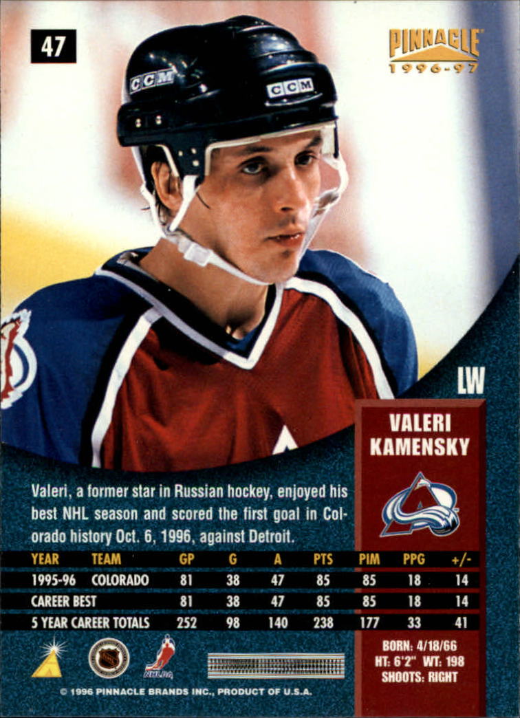 B5057- 1996-97 Pinnacle Hockey #s 1-250 +Inserts -You Pick- 15+ FREE US SHIP - Picture 77 of 453