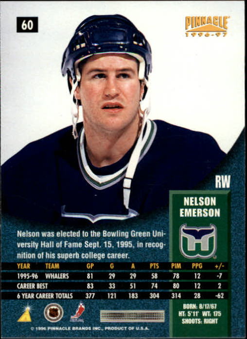 B5057- 1996-97 Pinnacle Hockey #s 1-250 +Inserts -You Pick- 15+ FREE US SHIP - Picture 101 of 453