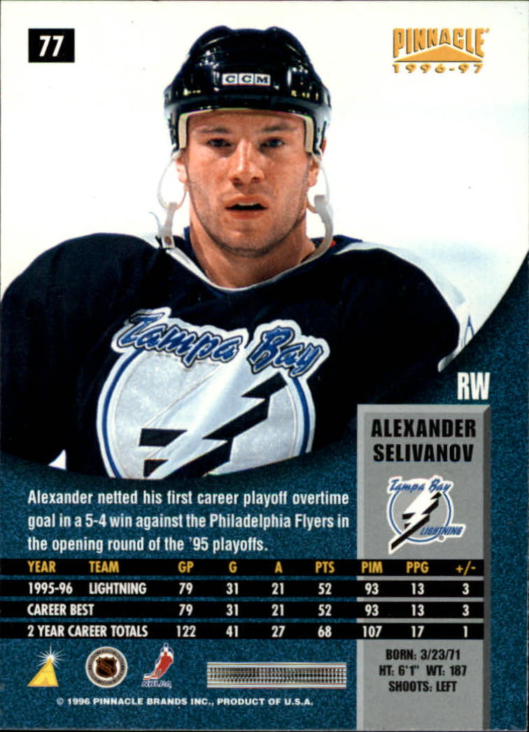 B5057- 1996-97 Pinnacle Hockey #s 1-250 +Inserts -You Pick- 15+ FREE US SHIP - Picture 129 of 453