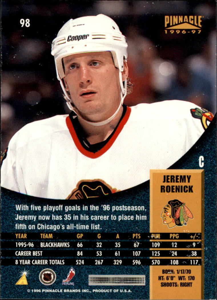 B5057- 1996-97 Pinnacle Hockey #s 1-250 +Inserts -You Pick- 15+ FREE US SHIP - Picture 165 of 453