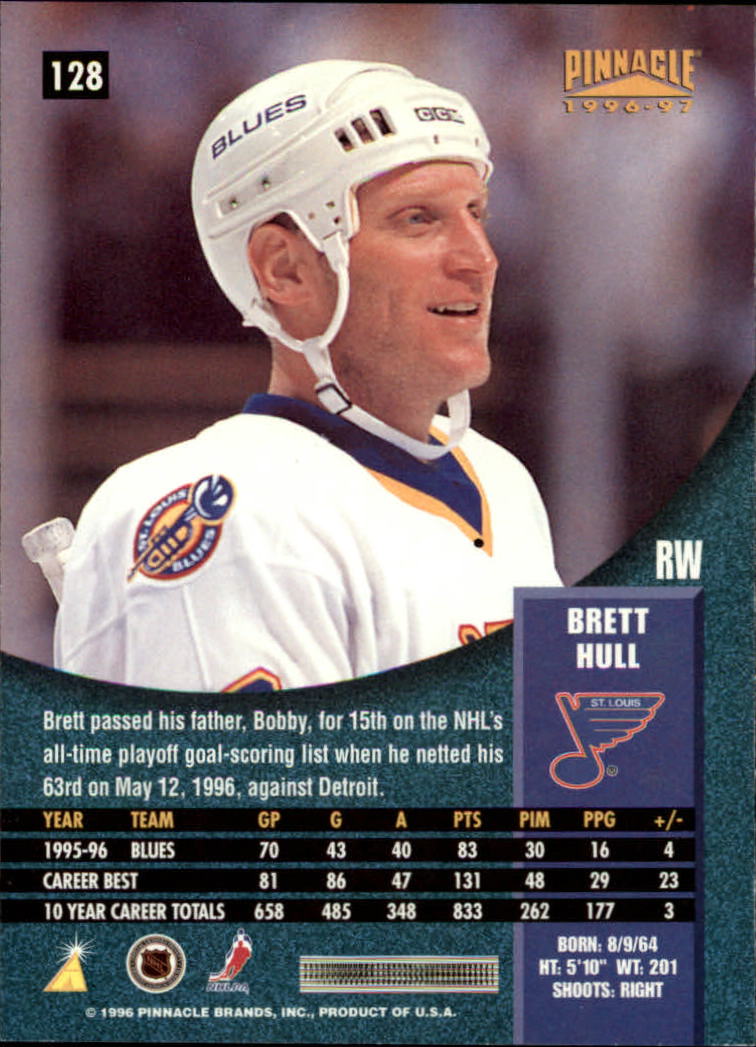 B5057- 1996-97 Pinnacle Hockey #s 1-250 +Inserts -You Pick- 15+ FREE US SHIP - Picture 221 of 453
