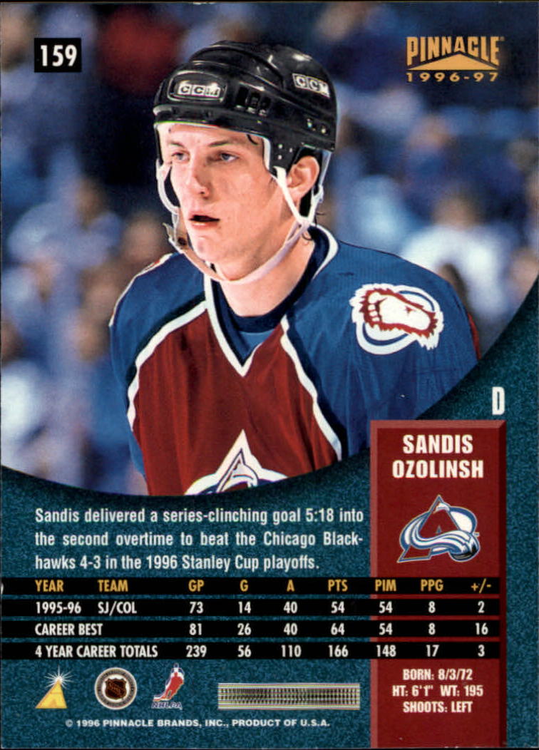 B5057- 1996-97 Pinnacle Hockey #s 1-250 +Inserts -You Pick- 15+ FREE US SHIP - Picture 279 of 453