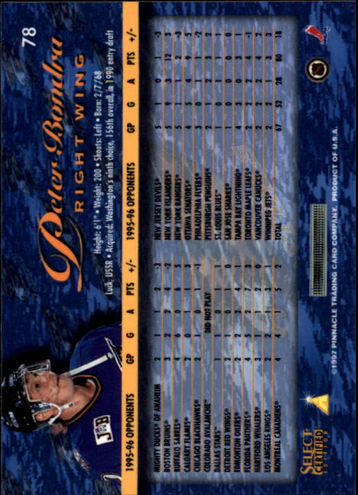 B3364- 1996-97 Wählen Sie Certified Hk Karte #S 1-120 -du Pick- 15 + Kostenlose - Bild 137 von 231