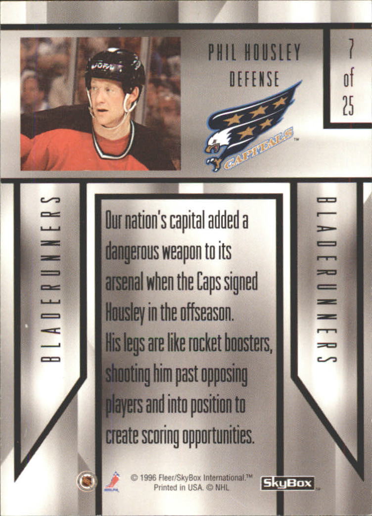 1996-97 SkyBox Impact BladeRunners #7 Phil Housley back image