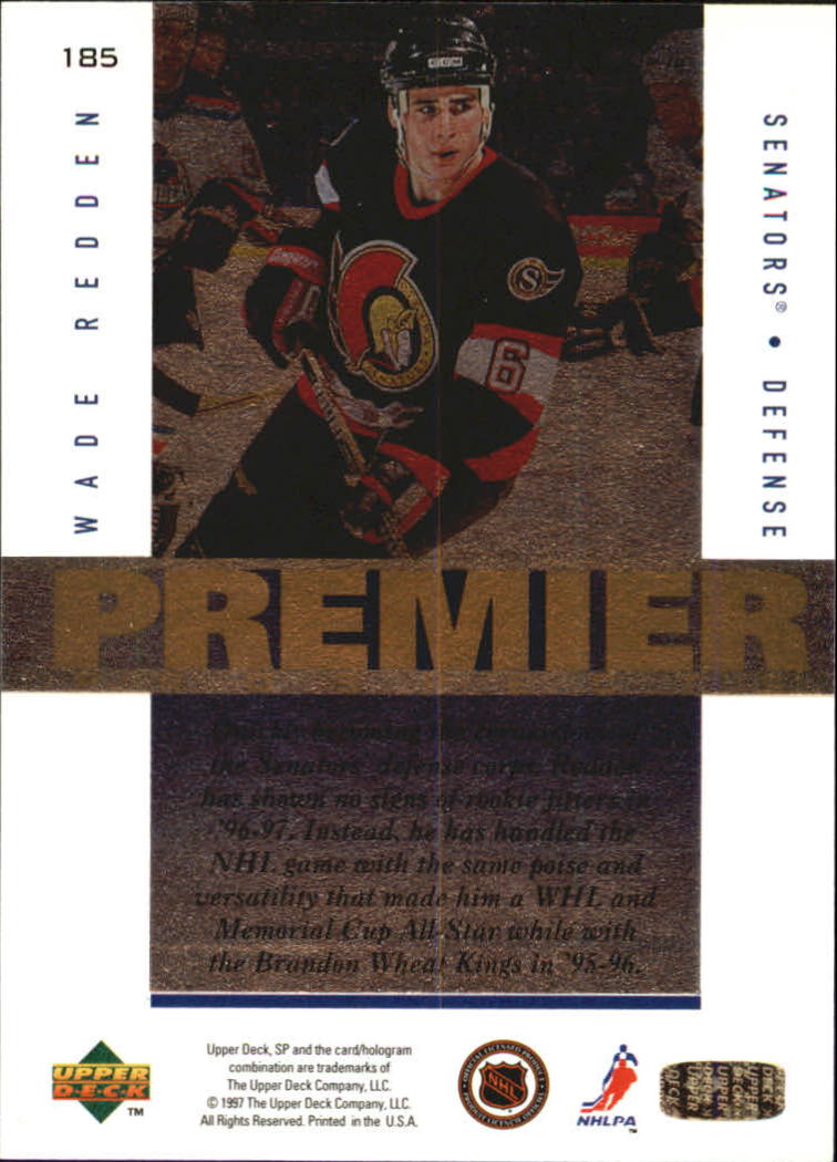 1996-97 SP #185 Wade Redden back image