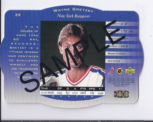 1996-97 SPx #P39 W.Gretzky PROMO back image