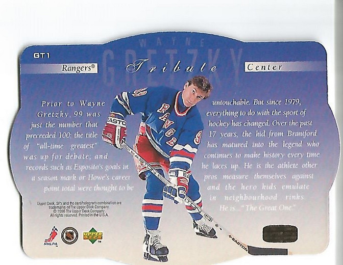 1996-97 SPx #GT1 W.Gretzky Tribute back image