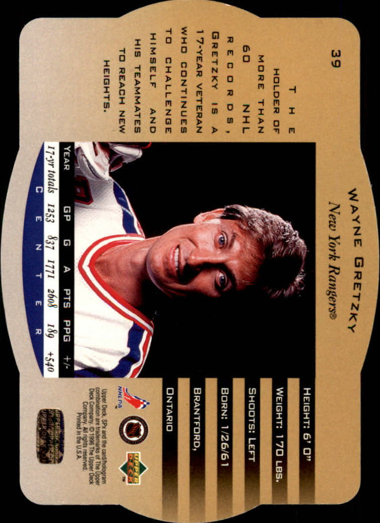 1996-97 SPx Gold #39 Wayne Gretzky back image