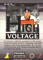 1996-97 Summit High Voltage #P16 Eric Lindros PROMO back image