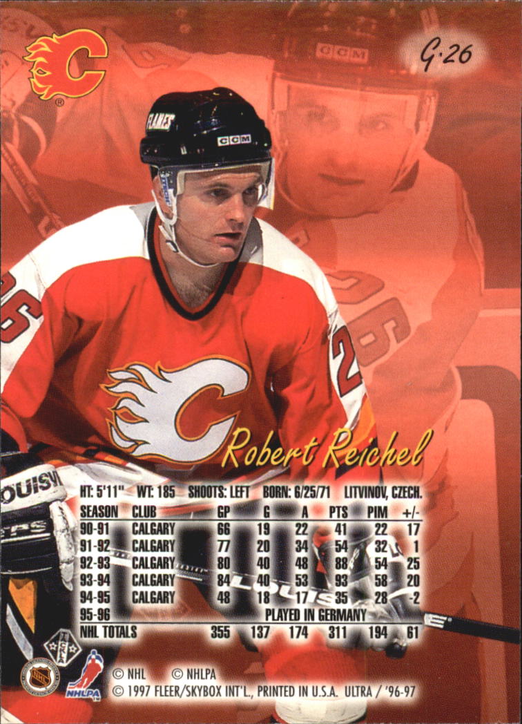 1996-97 Ultra Gold Medallion #G26 Robert Reichel back image