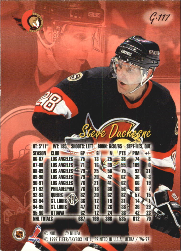 1996-97 Ultra Gold Medallion #G117 Steve Duchesne