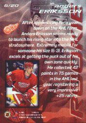 1996-97 Ultra Rookies #6 Anders Eriksson back image