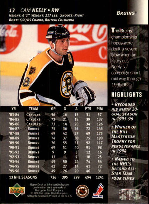 B3482- 1996-97 Upper Deck Hk Cards 1-250 +Rookies -You Pick- 15+ FREE US SHIP - Bild 27 von 499
