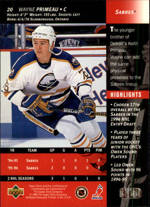 B3482- 1996-97 Upper Deck Hk Cards 1-250 +Rookies -You Pick- 15+ FREE US SHIP - Bild 41 von 499