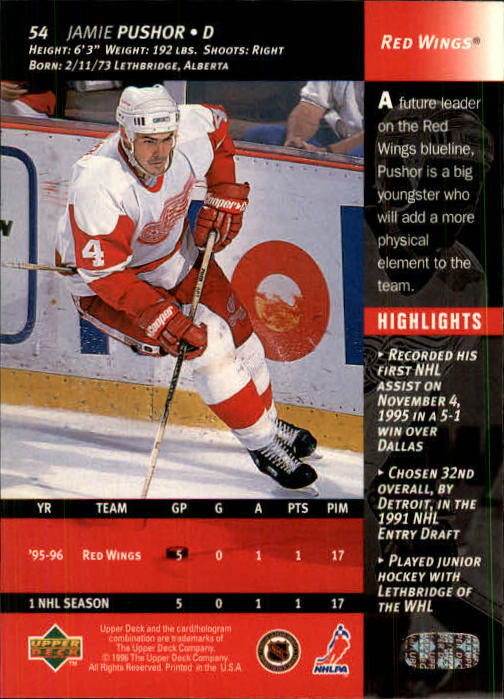 B3482- 1996-97 Upper Deck Hk Cards 1-250 +Rookies -You Pick- 15+ FREE US SHIP - Bild 109 von 499