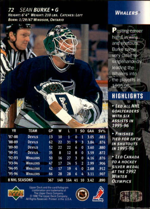 B3482- 1996-97 Upper Deck Hk Cards 1-250 +Rookies -You Pick- 15+ FREE US SHIP - Bild 145 von 499