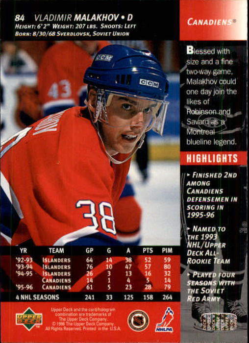 B3482- 1996-97 Upper Deck Hk Cards 1-250 +Rookies -You Pick- 15+ FREE US SHIP - Bild 169 von 499