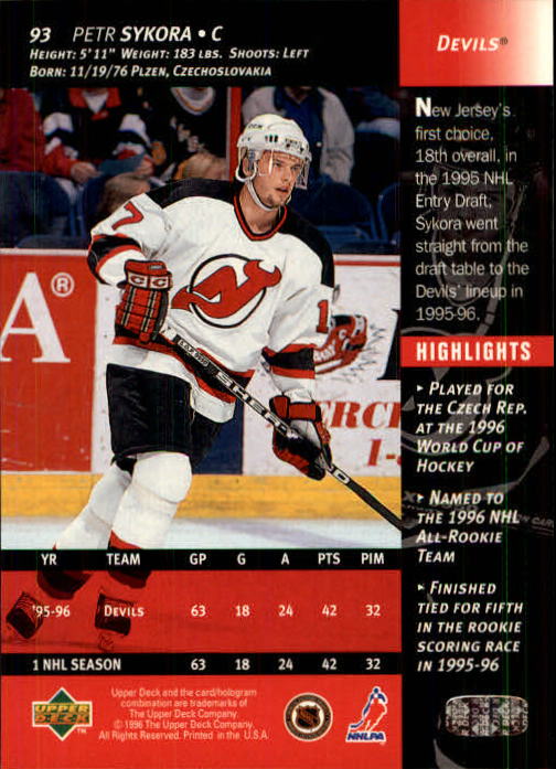 B3482- 1996-97 Upper Deck Hk Cards 1-250 +Rookies -You Pick- 15+ FREE US SHIP - Bild 187 von 499
