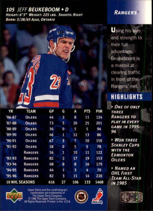 B3482- 1996-97 Upper Deck Hk Cards 1-250 +Rookies -You Pick- 15+ FREE US SHIP - Bild 211 von 499