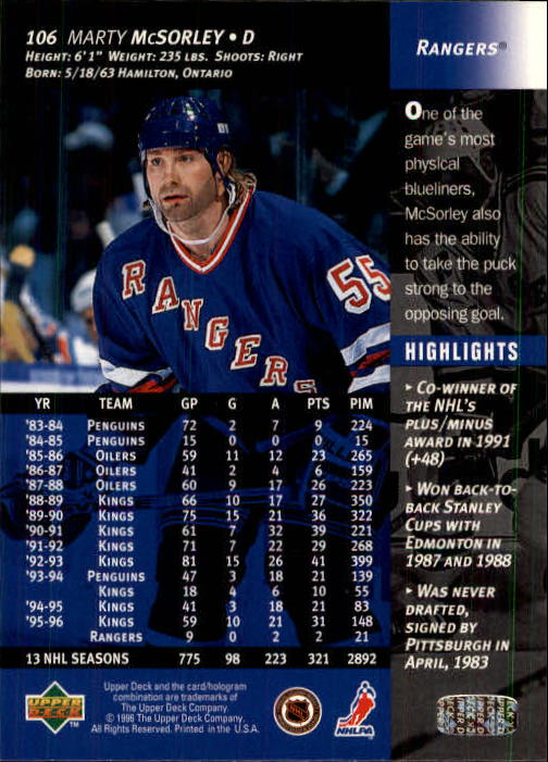 B3482- 1996-97 Upper Deck Hk Cards 1-250 +Rookies -You Pick- 15+ FREE US SHIP - Bild 213 von 499