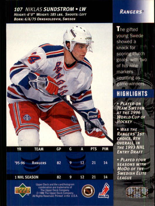 B3482- 1996-97 Upper Deck Hk Cards 1-250 +Rookies -You Pick- 15+ FREE US SHIP - Bild 215 von 499