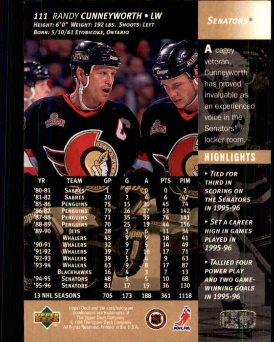 B3482- 1996-97 Upper Deck Hk Cards 1-250 +Rookies -You Pick- 15+ FREE US SHIP - Bild 221 von 499