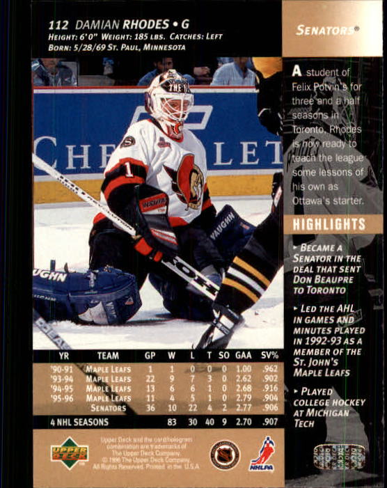 B3482- 1996-97 Upper Deck Hk Cards 1-250 +Rookies -You Pick- 15+ FREE US SHIP - Bild 223 von 499