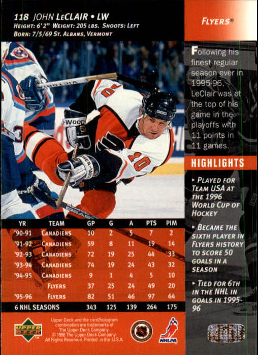 B3482- 1996-97 Upper Deck Hk Cards 1-250 +Rookies -You Pick- 15+ FREE US SHIP - Bild 235 von 499