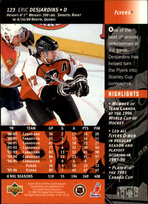 B3482- 1996-97 Upper Deck Hk Cards 1-250 +Rookies -You Pick- 15+ FREE US SHIP - Bild 245 von 499
