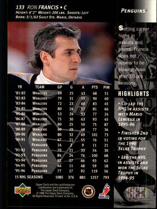 B3482- 1996-97 Upper Deck Hk Cards 1-250 +Rookies -You Pick- 15+ FREE US SHIP - Bild 265 von 499