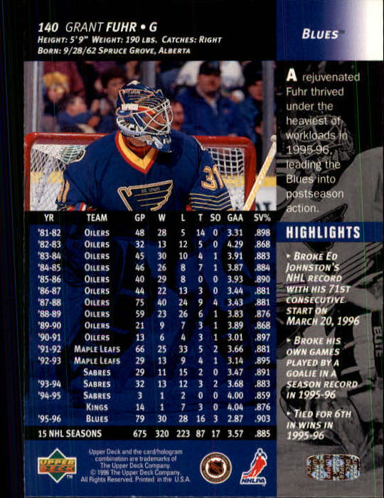 B3482- 1996-97 Upper Deck Hk Cards 1-250 +Rookies -You Pick- 15+ FREE US SHIP - Bild 279 von 499