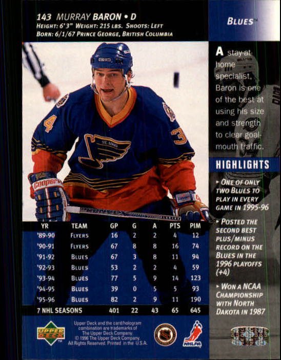B3482- 1996-97 Upper Deck Hk Cards 1-250 +Rookies -You Pick- 15+ FREE US SHIP - Bild 285 von 499