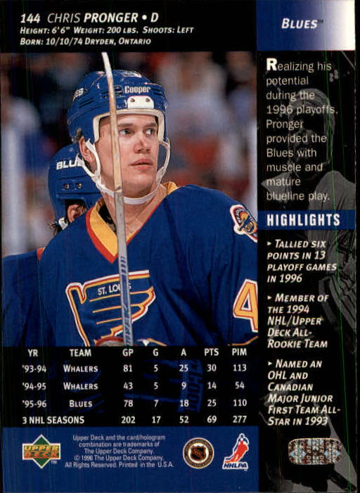 B3482- 1996-97 Upper Deck Hk Cards 1-250 +Rookies -You Pick- 15+ FREE US SHIP - Bild 287 von 499