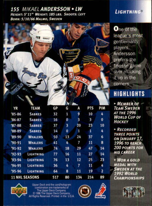 B3482- 1996-97 Upper Deck Hk Cards 1-250 +Rookies -You Pick- 15+ FREE US SHIP - Bild 309 von 499