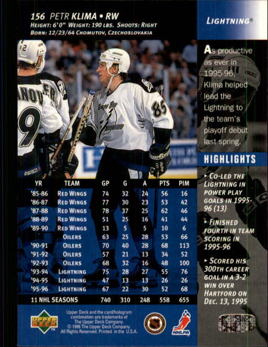 B3482- 1996-97 Upper Deck Hk Cards 1-250 +Rookies -You Pick- 15+ FREE US SHIP - Bild 311 von 499