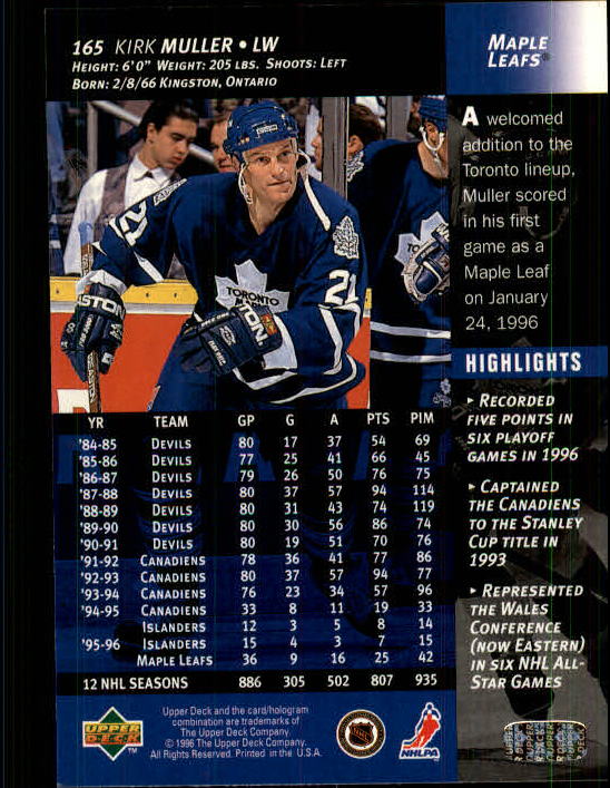 B3482- 1996-97 Upper Deck Hk Cards 1-250 +Rookies -You Pick- 15+ FREE US SHIP - Bild 329 von 499
