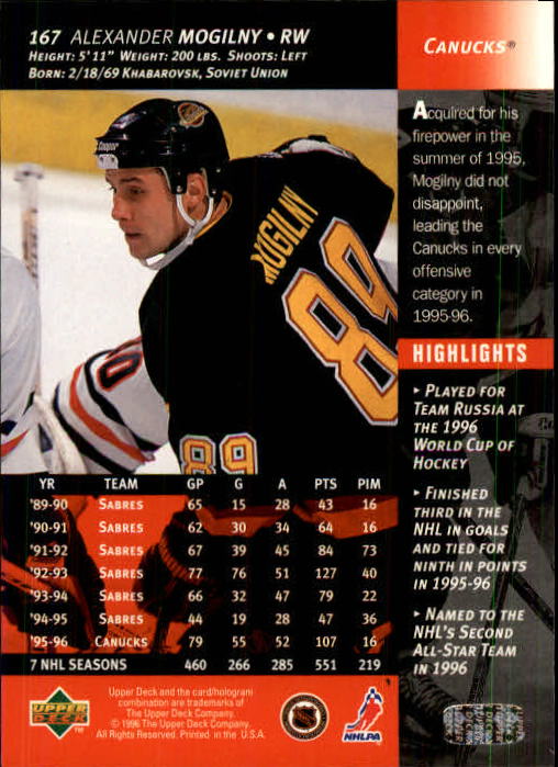 B3482- 1996-97 Upper Deck Hk Cards 1-250 +Rookies -You Pick- 15+ FREE US SHIP - Bild 333 von 499