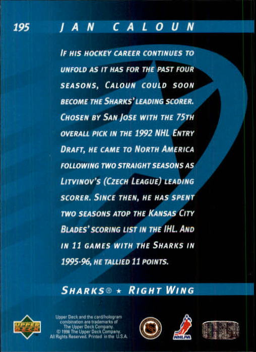 B3482- 1996-97 Upper Deck Hk Cards 1-250 +Rookies -You Pick- 15+ FREE US SHIP - Bild 389 von 499