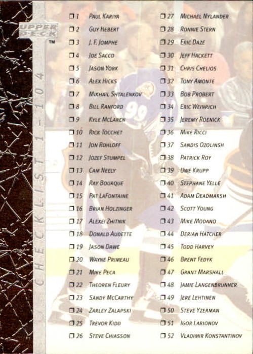 B3482- 1996-97 Upper Deck Hk Cards 1-250 +Rookies -You Pick- 15+ FREE US SHIP - Bild 416 von 499