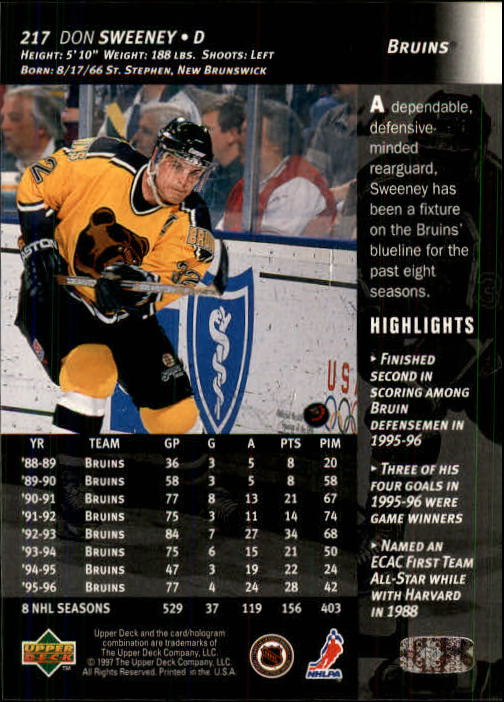 B3482- 1996-97 Upper Deck Hk Cards 1-250 +Rookies -You Pick- 15+ FREE US SHIP - Bild 433 von 499