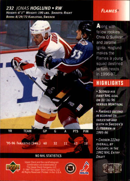B3482- 1996-97 Upper Deck Hk Cards 1-250 +Rookies -You Pick- 15+ FREE US SHIP - Bild 463 von 499