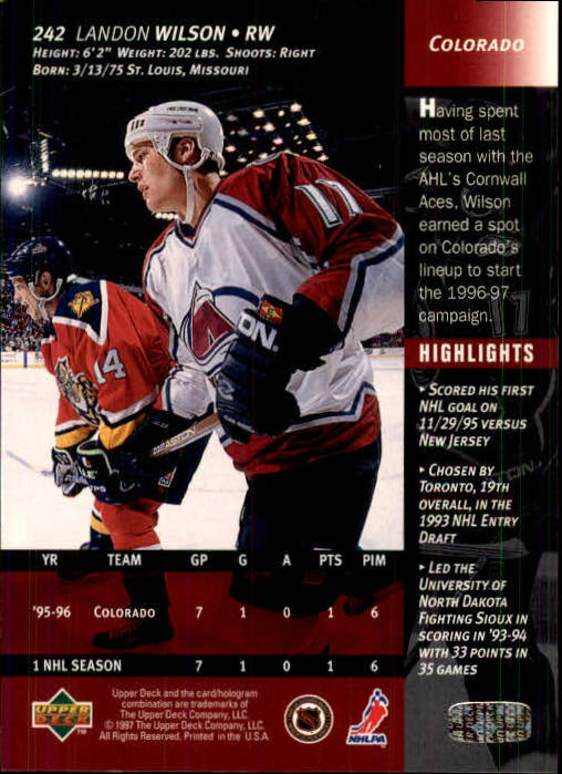 B3482- 1996-97 Upper Deck Hk Cards 1-250 +Rookies -You Pick- 15+ FREE US SHIP - Bild 483 von 499