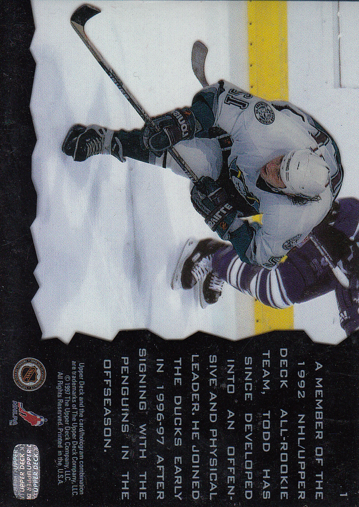 1996-97 Upper Deck Ice #1 Kevin Todd back image