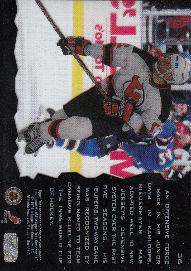 1996-97 Upper Deck Ice #36 Scott Niedermayer back image