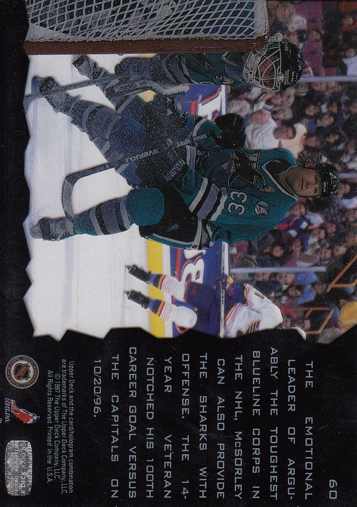 1996-97 Upper Deck Ice #60 Marty McSorley back image