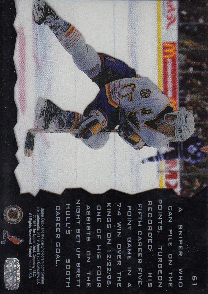1996-97 Upper Deck Ice #61 Pierre Turgeon back image