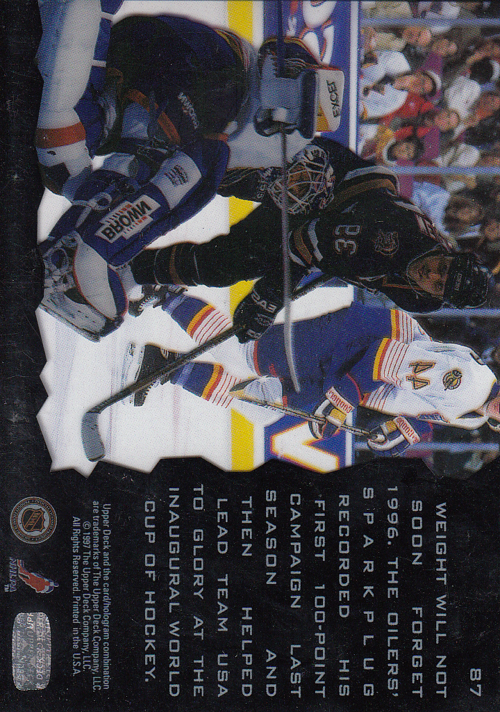 1996-97 Upper Deck Ice #87 Doug Weight back image