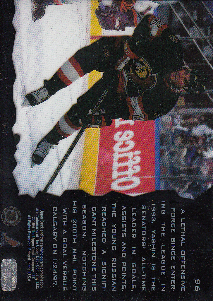 1996-97 Upper Deck Ice #96 Alexei Yashin back image