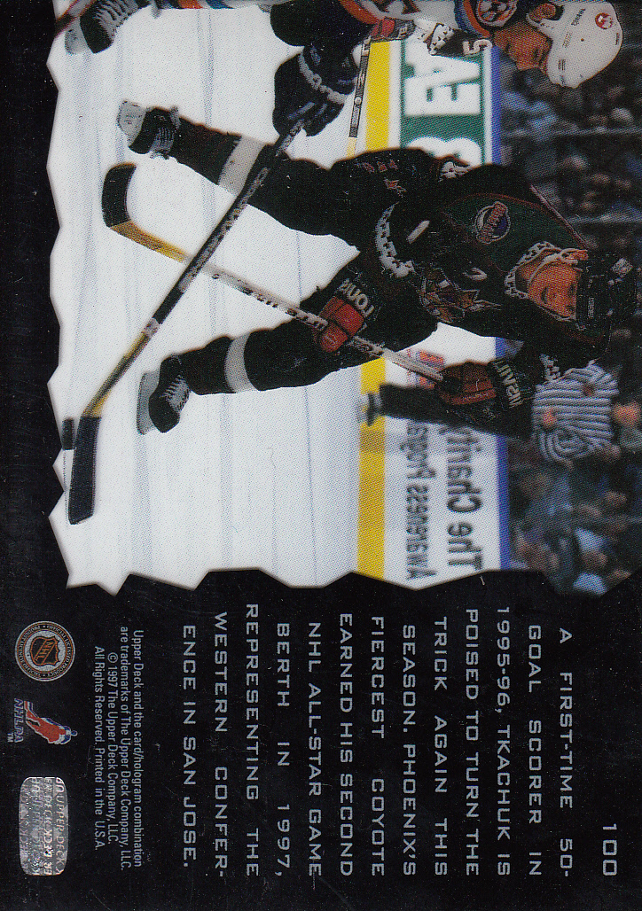 1996-97 Upper Deck Ice #100 Keith Tkachuk back image